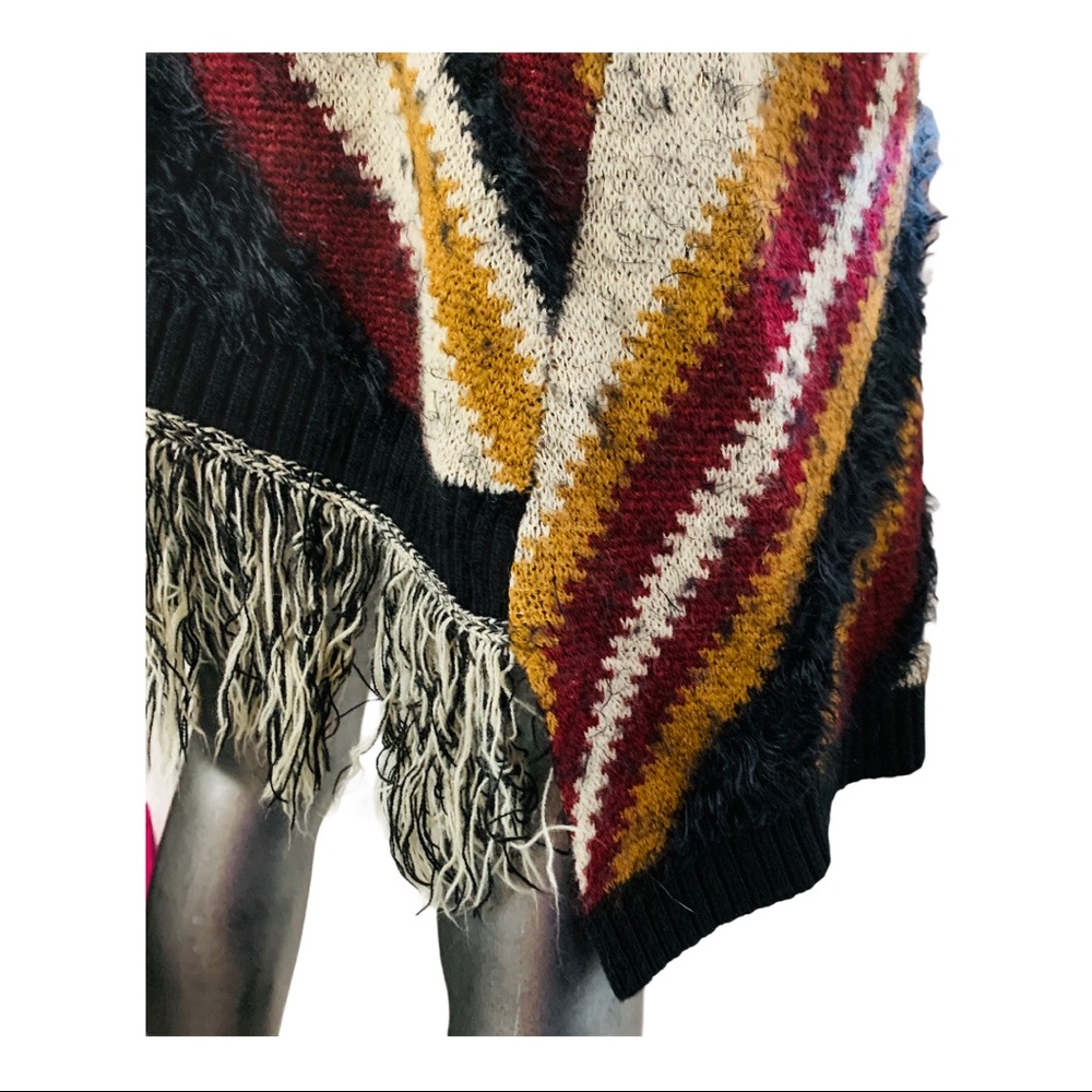 Multi-Material Long Open-Front Sweater - image 4